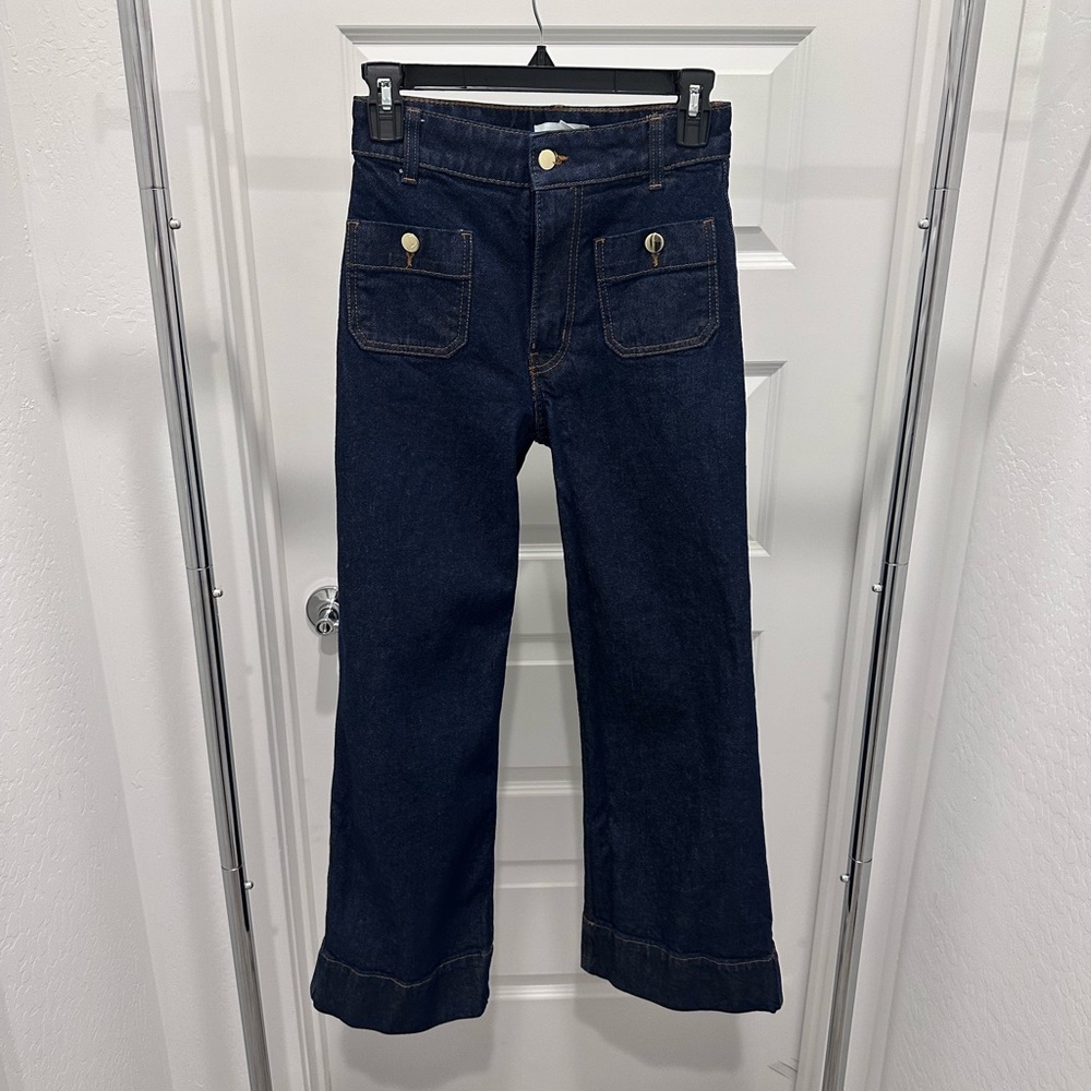 H&M Dark Blue Ankle & Cropped Jeans